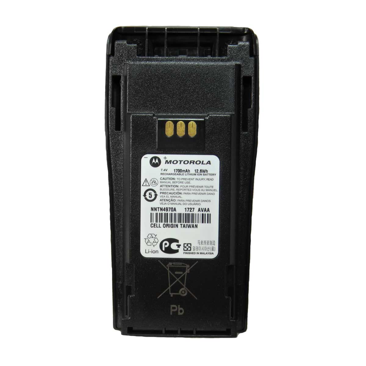 Batería Motorola Li-Ion 1700 mAh para Radio DEP450 NNTN4970A