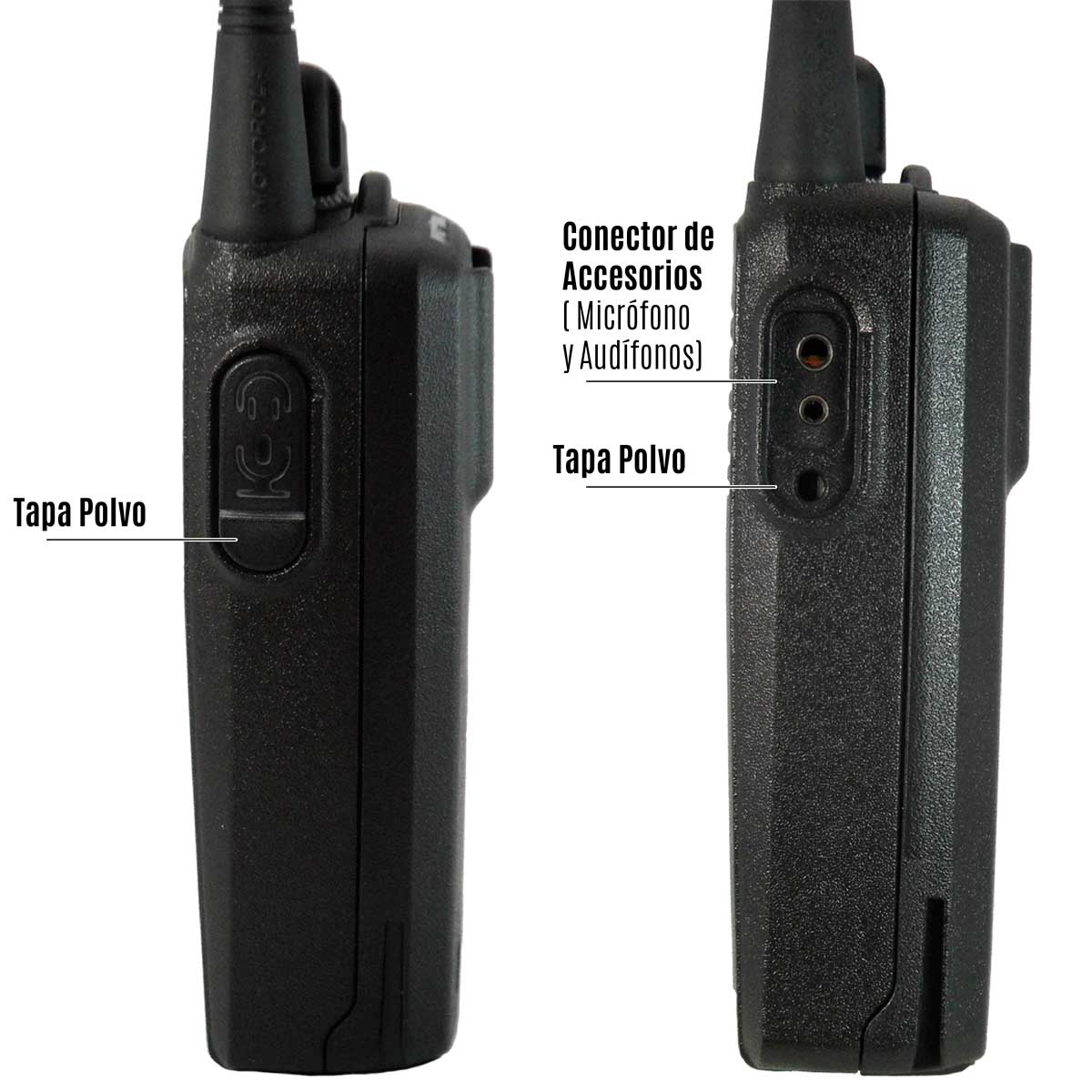 Radio Motorola EP350 MX Analógico LAH03RDH8AB7AN UHF 435-480 MHz con Pantalla y Teclado Reducido